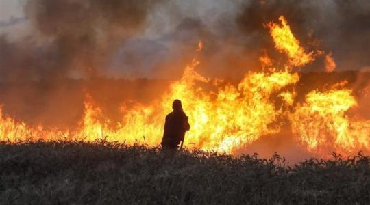 اندلاع حريق في "غلاف غزة" (أرشيف)
