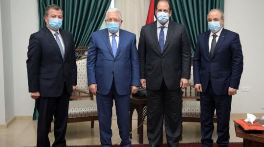 عباس يطلع وفدين من المخابرات المصرية والاردنية تطورات القضية الفلسطينية وملف المصالحة