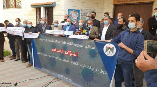 المقاومة الفلسطينية تحذر الاحتلال من تعرض الاسرى لخطر الإصابة بفيروس كورونا
