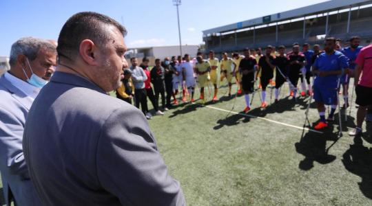 رئيس بلدية دير البلح يشارك في افتتاح بطولة كرة القدم للبتر الدورة الربيعية للتنشيط