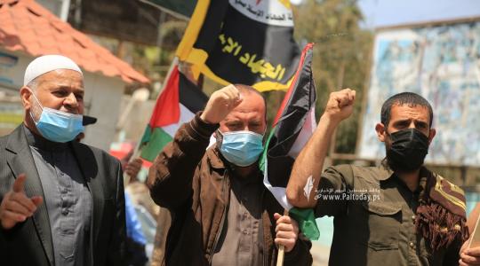 الجهاد الإسلامي في غزة تنظم وقفة اسنادية للمرابطين في المسجد الأقصى (22).JPG