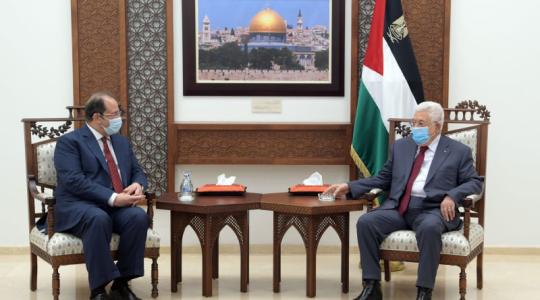 عباس يلتقي رئيس المخابرات المصرية عباس كامل في رام الله