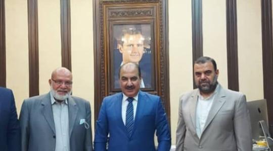 لقاء القيادي في الجهاد عبد العزيز الميناوي الأمين العام المساعد لحزب البعث العربي الاشتراكي