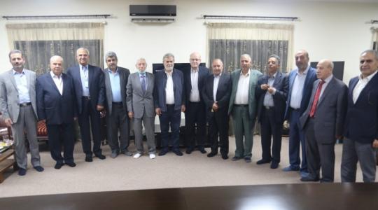 القائد النخالة يستقبل وفدا من حماس مهنئاً بذكرى الانطلاقة الجهادية