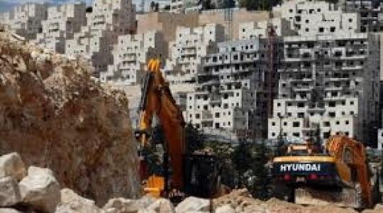 بناء مستوطنة في الضفة الغربية (أرشيف)