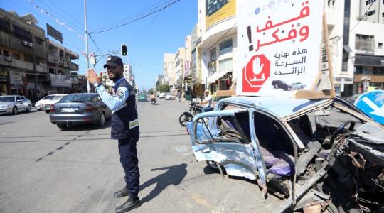 المرور بغزة: وفاتان و33 إصابة في 65 حادث سير الأسبوع الماضي