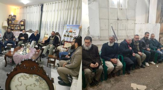 وفد الجهاد يعزي بشهداء جنين ويهنئ القيادي عدنان بسلامته