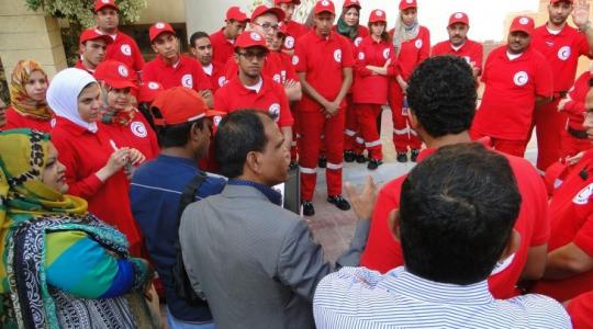 "الهلال الأحمر" تعلن حالة الأستنفار والطوارئ في صفوف طواقمها