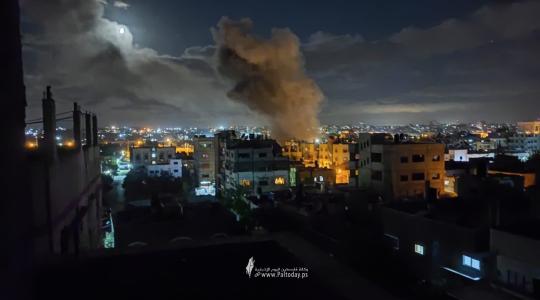 صورة لحظة القصف الصهيوني على موقع المقاومة في الوسطى