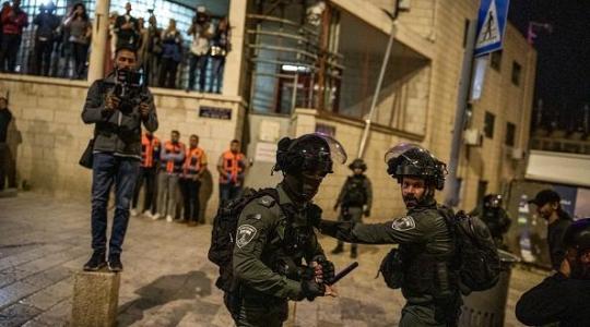قوات الاحتلال تعتدي على جنازات الشهداء في القدس اليوم مايو 2022