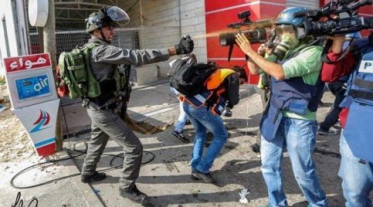قوات الاحتلال تعتدي على الصحفيين اليوم 2022