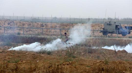 قنابل غاز شرق غزة 2022