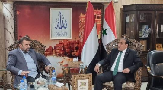 الجهاد الإسلامي تلتقي السفير اليمني في دمشق