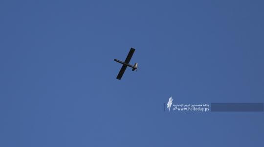 طائرة مسيرة في سماء ميناء غزة (6).JPG