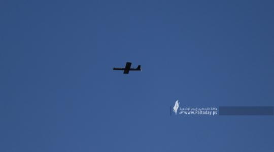 طائرة مسيرة في سماء ميناء غزة (7).JPG