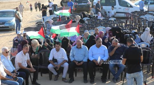 تظاهرة شعبية عند السياج الفاصل شمال غرب قطاع غزة (15).JPG