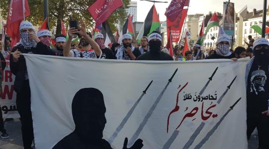 بروكسل: مسيرات حاشدة للمطالبة بإنهاء حصار الاحتلال على غزة