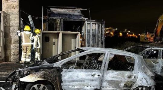 حرق سيارات بالقدس- مستوطنون