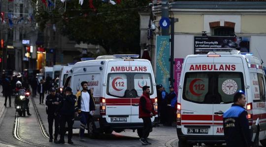 انفجار إسطنبول اليوم الاحد 13-11-2022