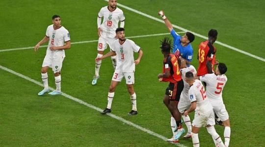الهدف الأول للمغرب في شباك بلجيكا في مونديال قطر