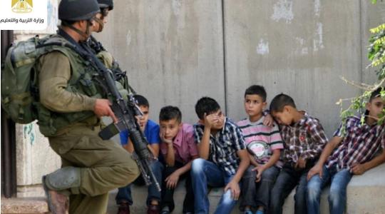 قوات الاحتلال تحتجز اطفال فلسطينيين- أرشيف
