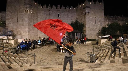 مقدسيون يرفعون علم المغرب