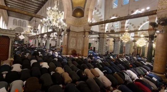 صلاة الفجر في الاقصى اليوم
