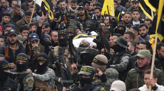 سرايا القدس تودع شهيدها المجاهد «سائد القطناني» بجنازة مهيبة (12).jpeg