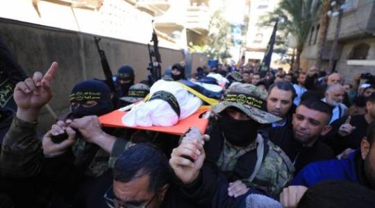 سرايا القدس تودع القائد الميداني "حسام الخطيب" بجنازة مهيبة