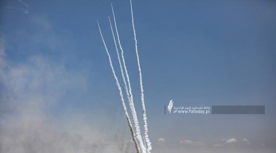 رشقات الصاروخية تجاه المدن المحتلة (5).JPG