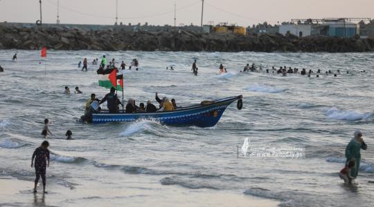 شاطئ بحر غزة اليوم 2023