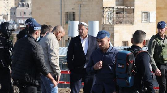 الوزير الاسرائيلي ايتمار بن غفير يقتحم احد احياء مدينة القدس- ارشيف