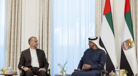 رئيس الإمارات يستقبل وزير الخارجية الإيراني