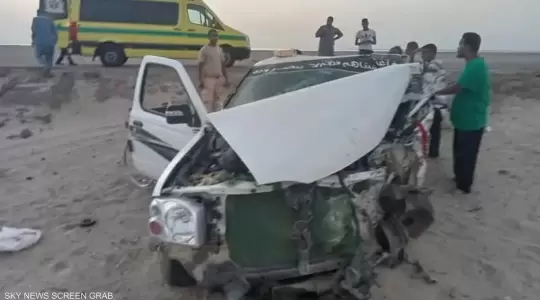 إصابة 10 سودانيين في حادث تصادم قرب حود مصر