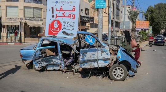 غزة: إحصائية حوادث السير خلال الـ 24 ساعة الماضية
