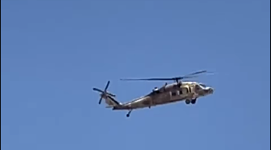 طيران مروحي اسرائيلي يحلق في اجواء محافظة الخليل