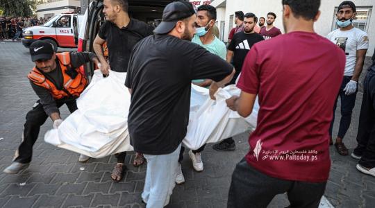 شهداء واصابات لمجمع الشفاء الطبي  مع تواصل القصف الصهيوني على مدينة غزة (6).JPG