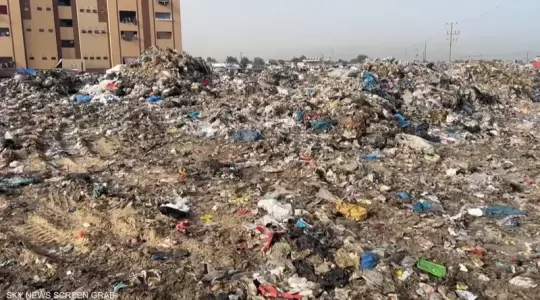 تراكم النفايات في غزة