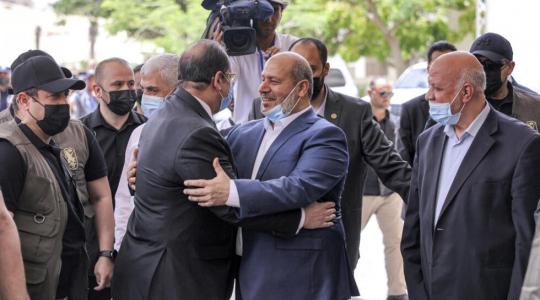 وفد من حماس يلتقي بالوفد المصري في غزة (ارشيفية)