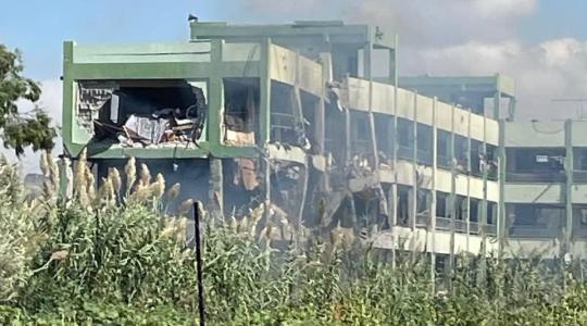 قصف مدرسة في بلدة بيت حانون شمال قطاع غزة