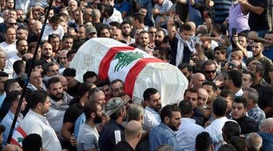 تشيع جثمان شهيد في لبنان