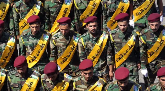 مقاتلون من فصيل كتائب سيد الشهداء العراقية