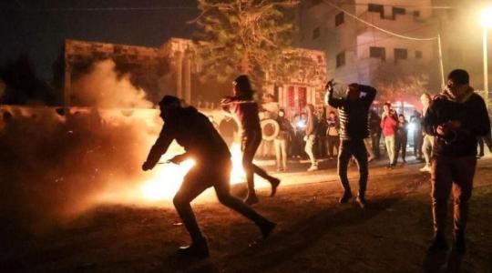 احراق نقطة مراقبة للاحتلال