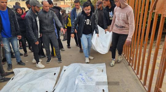 تشييع ٥ شهداء من مستشفى ناصر الطبي