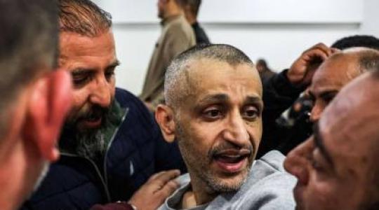 لحظة الافراج عن الأسير المحرر محمد العارضة