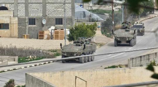 الاحتلال يستخدم مدرعات ثقيلة في طمون