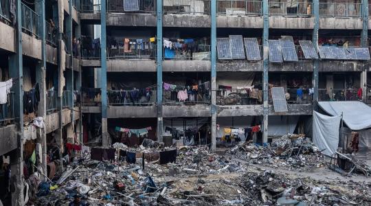 صورة ارشيفية لمدرسة تابعة للـ"الاونروا" تم قصفها من جيش الاحتلال الاسرائيلي في غزة
