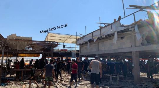 قصف كافيتريا الباقة