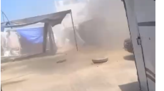 استهداف خيمة في شهداء لاقصى.PNG
