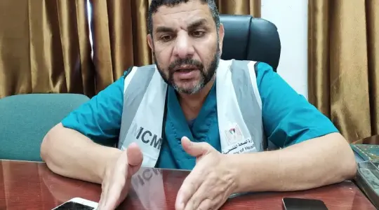 د. مروان الهمص مدير المستشفيات الميدانية بوزارة الصحة في غزة